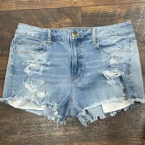 AE distressed shortie shorts